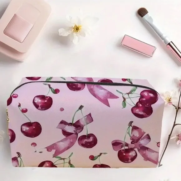 Cherry BWT Print Cosmetic Bag - Picture 3 of 6
